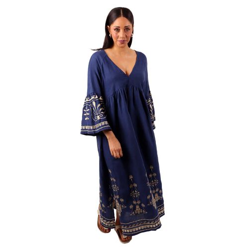 Aether Concept Navy Gold Dress